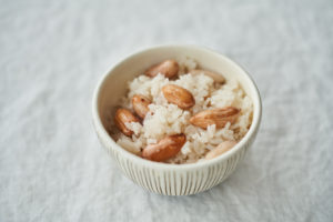 生落花生の炊き込みご飯