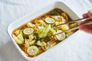 たっぷり春キャベツのおひたし