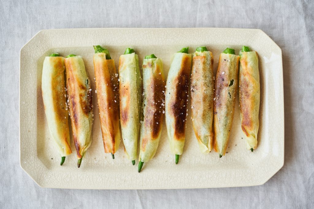 オクラの春巻きのレシピ・作り方