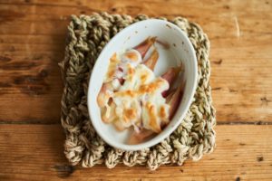 みょうがの甘酢漬けグラタン