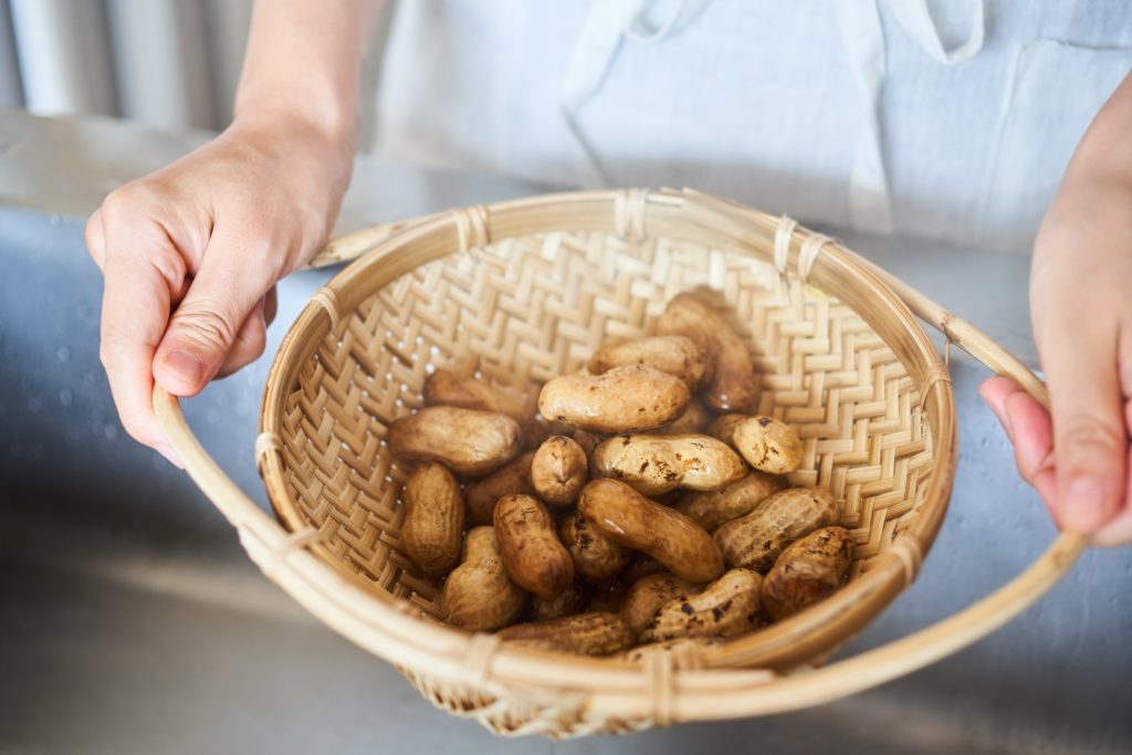生落花生の茹で方
