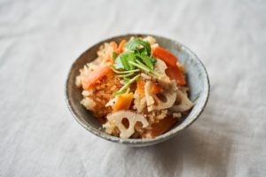 酒粕みそ根菜ごはんのレシピ・作り方